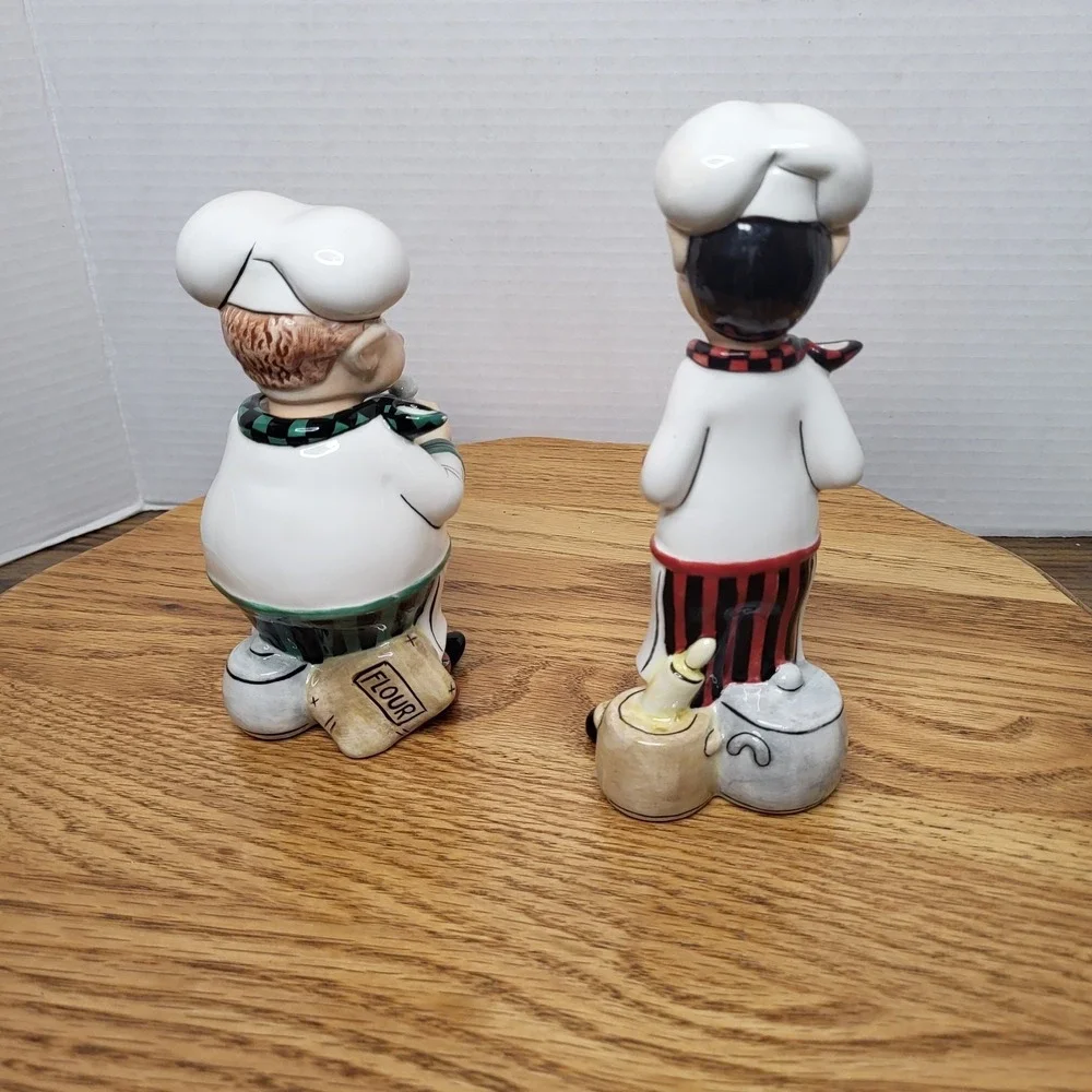 Fitz & Floyd‎ Italian Duo Oil And Vinegar Dispensers Papa Paisano Ceramic Pair